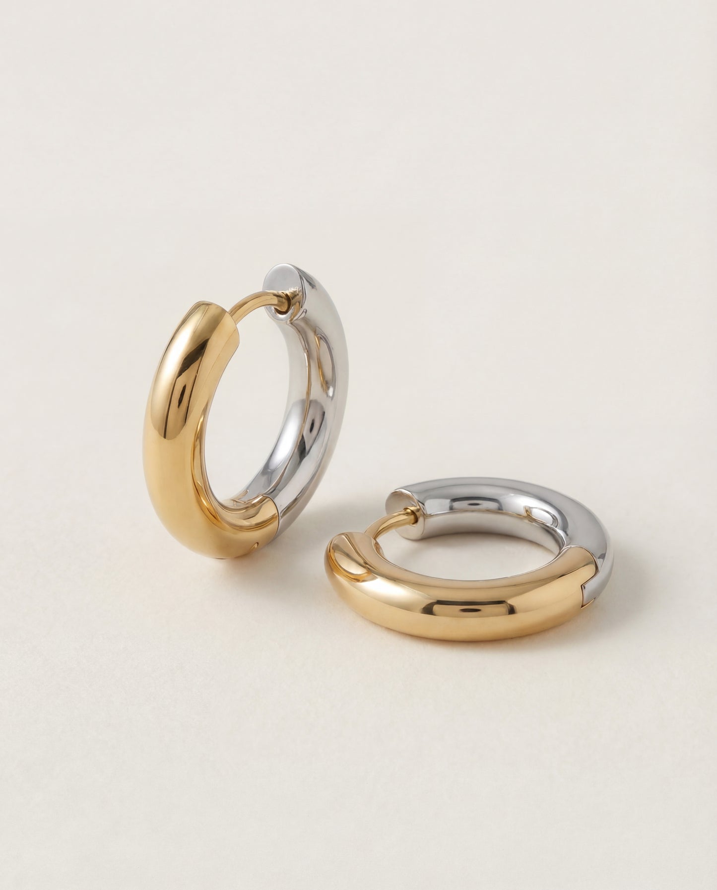 Gold & Silver Hoops
